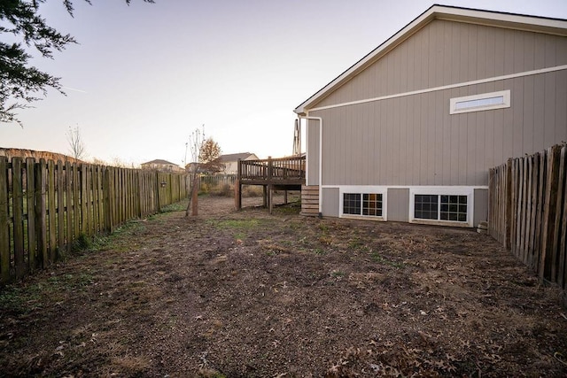 exterior space with a wooden deck