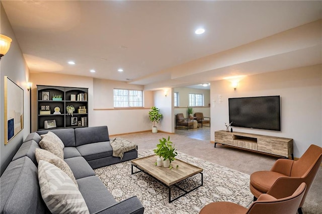 view of carpeted living room