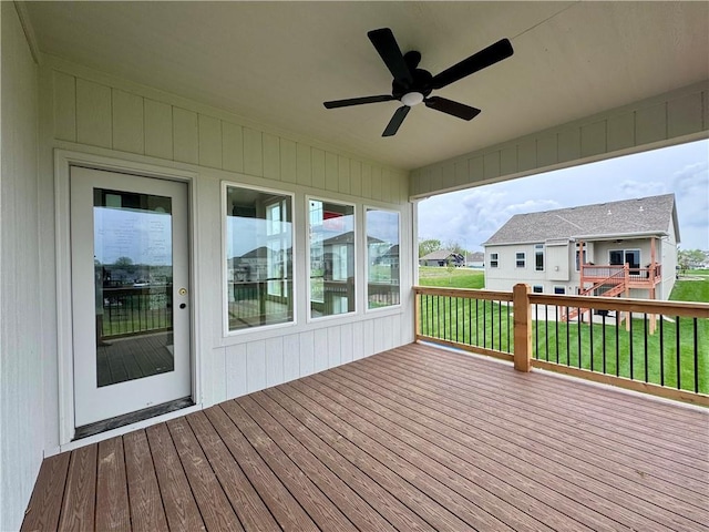 7719 NE 103rd Ter, Kansas City, MO 64157 - deck with ceiling fan