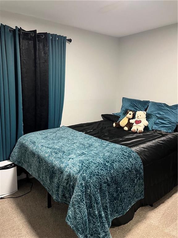 bedroom with carpet floors