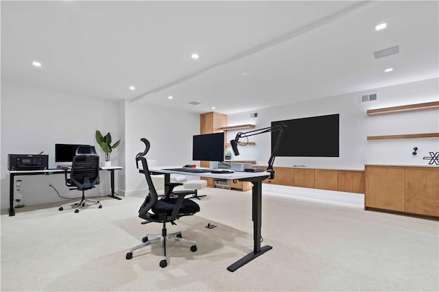 12604 W 160th St, Overland Park, KS 66062 - office area featuring light carpet and recessed lighting