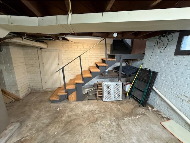 view of basement