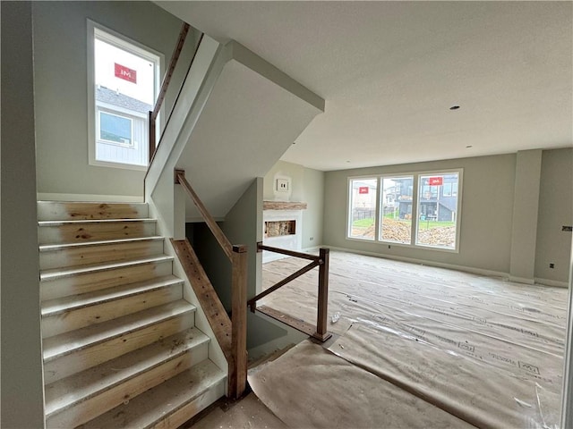 13408 W 178th St, Overland Park, KS 66013 - stairs featuring a fireplace