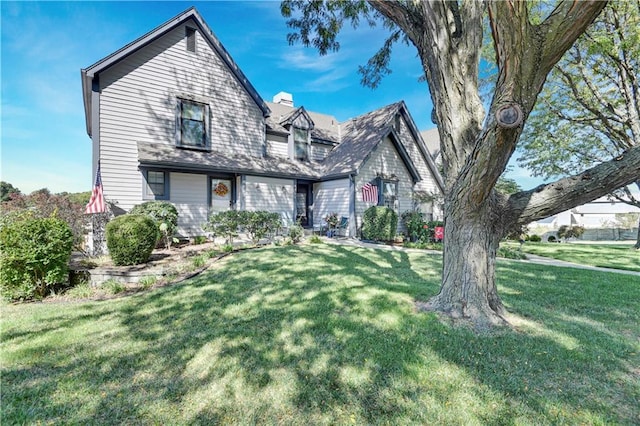 view of front of house with a front yard