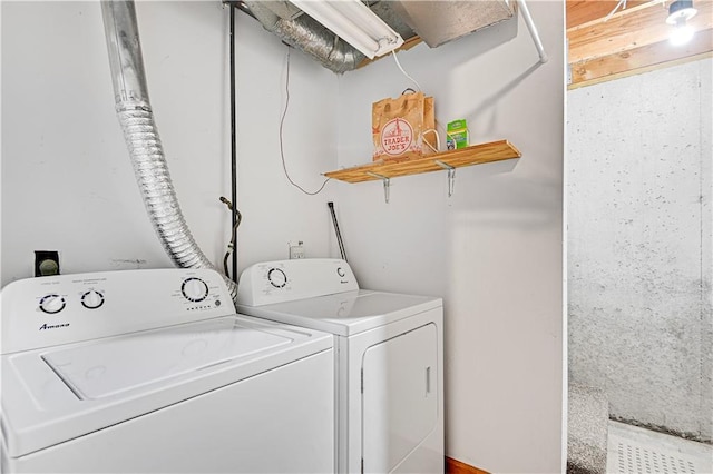 laundry room with washer and clothes dryer