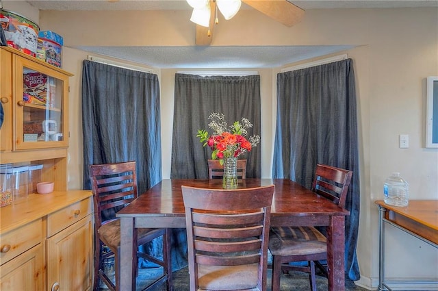 dining room featuring a ceiling fan