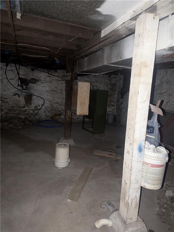 view of basement