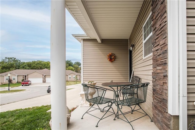 view of patio / terrace with a porch