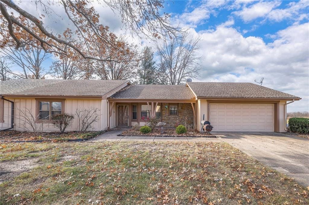 ranch-style house with a garage