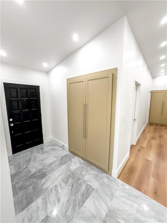 entrance foyer featuring light hardwood / wood-style floors