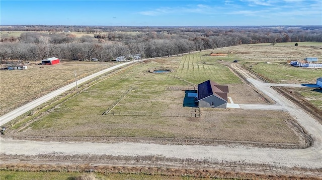 bird's eye view featuring a rural view