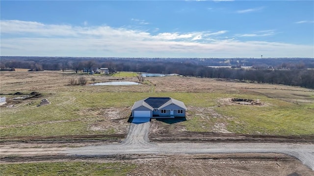 bird's eye view with a rural view