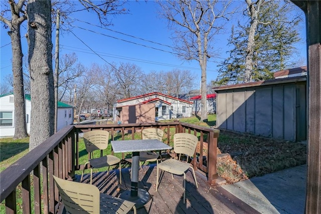 view of wooden terrace