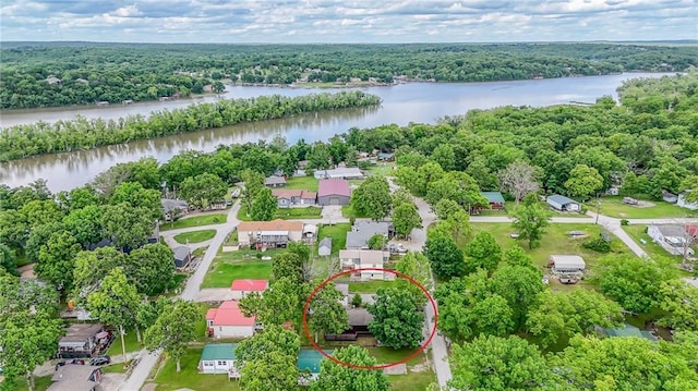 28685 Walnut Ln, Warsaw, MO 65355 - aerial view of a heavily wooded area and a large body of water