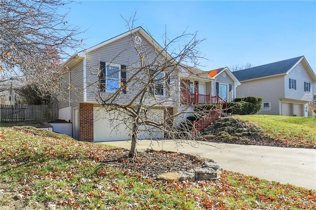 view of front of home featuring a garage