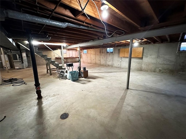 view of basement