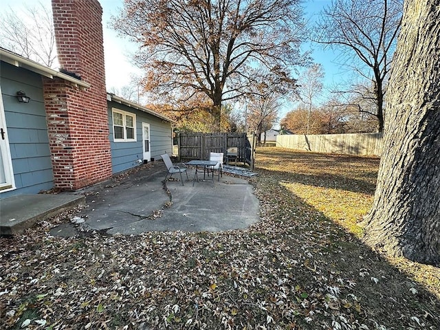 view of yard with a patio