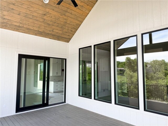 21513 W 80th Ter, Shawnee, KS 66220 - deck featuring ceiling fan