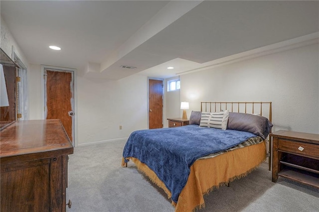 view of carpeted bedroom