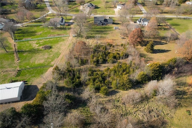 bird's eye view featuring a rural view