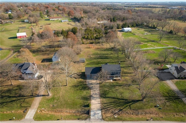 drone / aerial view featuring a rural view