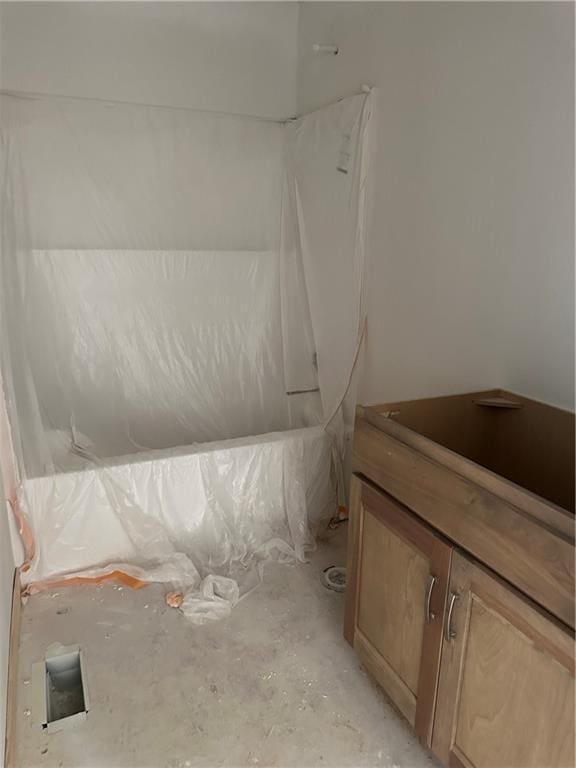 17756 Houston St, Gardner, KS 66030 - bathroom featuring vanity and concrete flooring