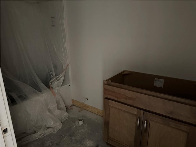 17756 Houston St, Gardner, KS 66030 - bathroom with unfinished concrete floors