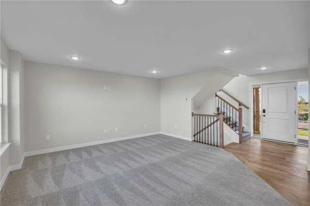 unfurnished room featuring light hardwood / wood-style flooring