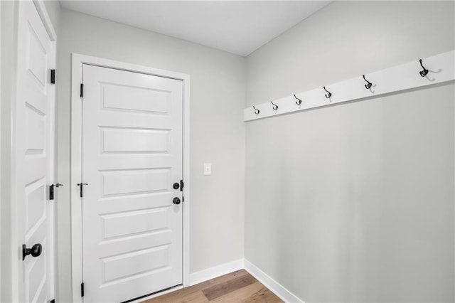 mudroom featuring light hardwood / wood-style flooring