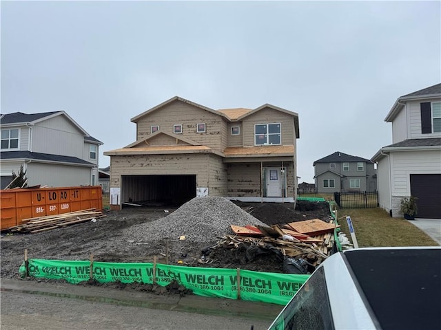 view of front facade with a garage