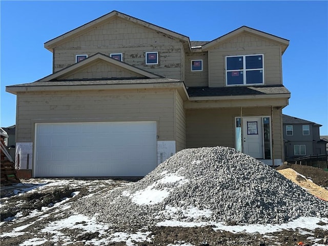 view of front of house featuring a garage