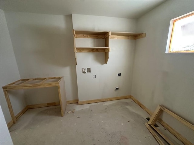 17744 Houston St, Gardner, KS 66030 - washroom with washer hookup, hookup for an electric dryer, and baseboards