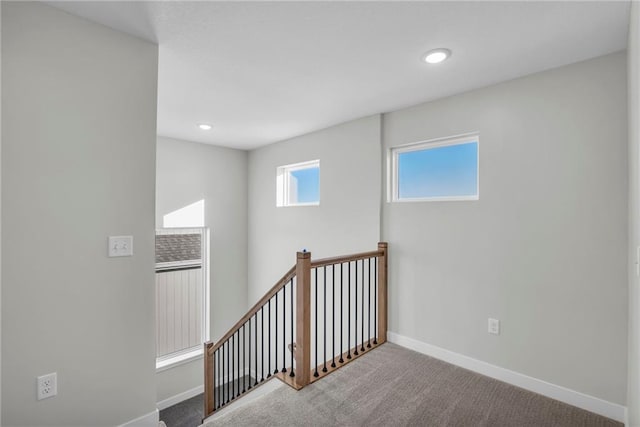 17744 Houston St, Gardner, KS 66030 - stairway with carpet floors, baseboards, and recessed lighting