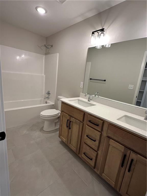 17744 Houston St, Gardner, KS 66030 - full bathroom with double vanity and bathing tub / shower combination