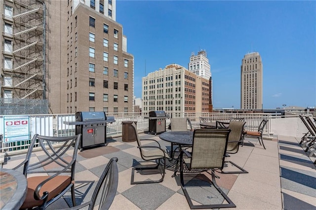 view of patio / terrace with area for grilling