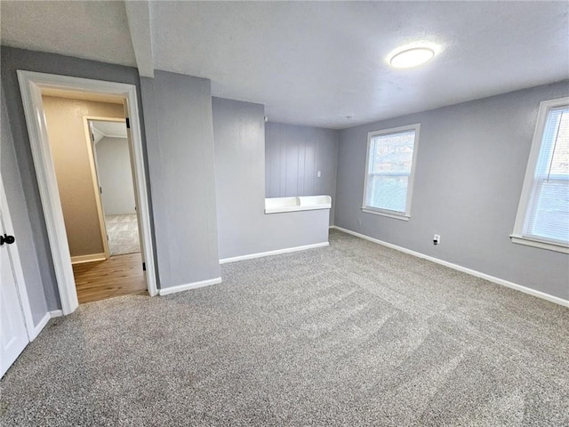 carpeted empty room featuring a wealth of natural light