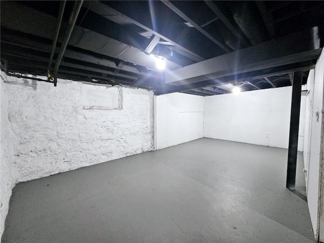 view of basement