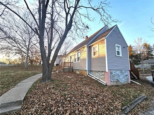 view of side of property