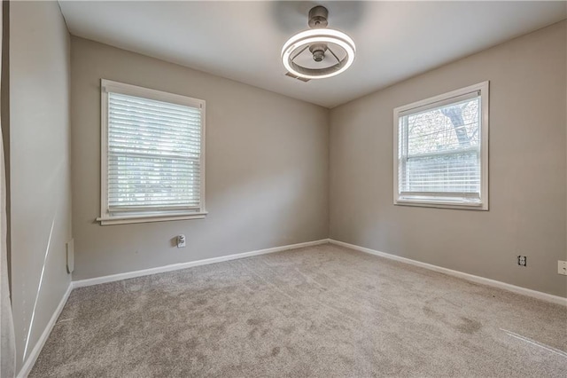 view of carpeted spare room