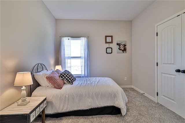 bedroom with carpet