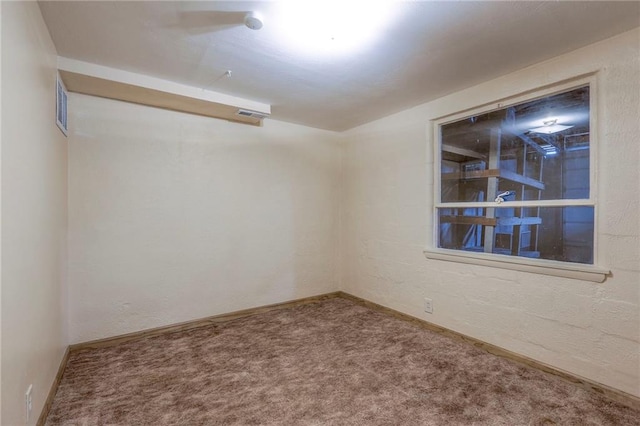 unfurnished room featuring carpet floors