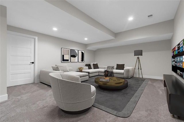 view of carpeted living room