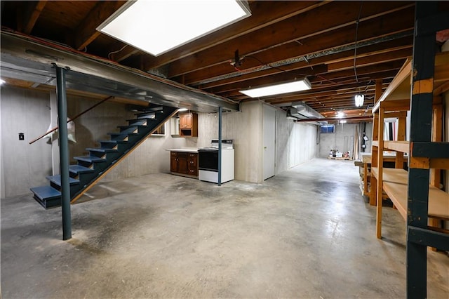 22812 E Bradford Ln, Blue Springs, MO 64015 - unfinished basement with stairway