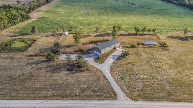 bird's eye view featuring a rural view