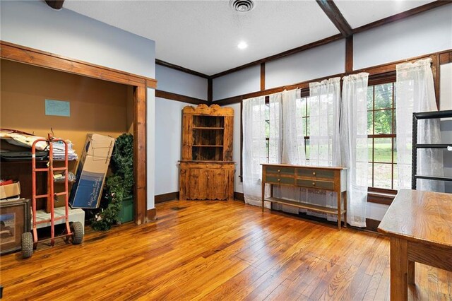 121 W US Highway 40, Odessa, MO 64076 - office area featuring hardwood / wood-style flooring and recessed lighting