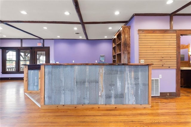 121 W US Highway 40, Odessa, MO 64076 - welcome area with a community bar, recessed lighting, and beamed ceiling