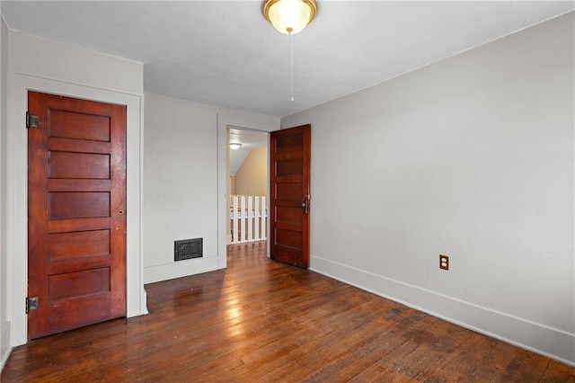 interior space featuring dark hardwood / wood-style floors