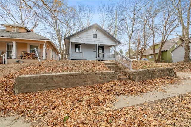 bungalow-style house featuring a porch