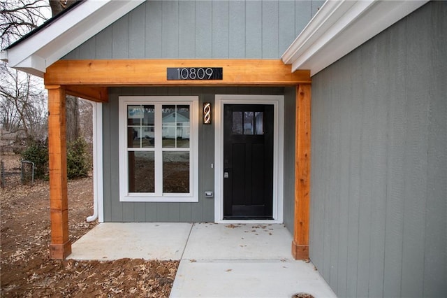 view of doorway to property