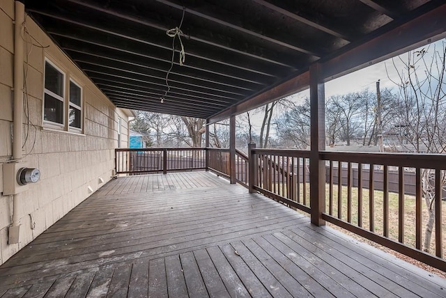 view of wooden terrace